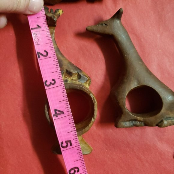 1980s Wood African Elephant + Rhino + multiple Animals From Kenya Africa Hand Ca - Picture 5 of 16